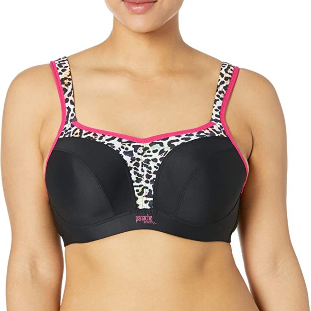 Panache Women's High Impact Underwired Sports Bra in Animal Multi, size 30H